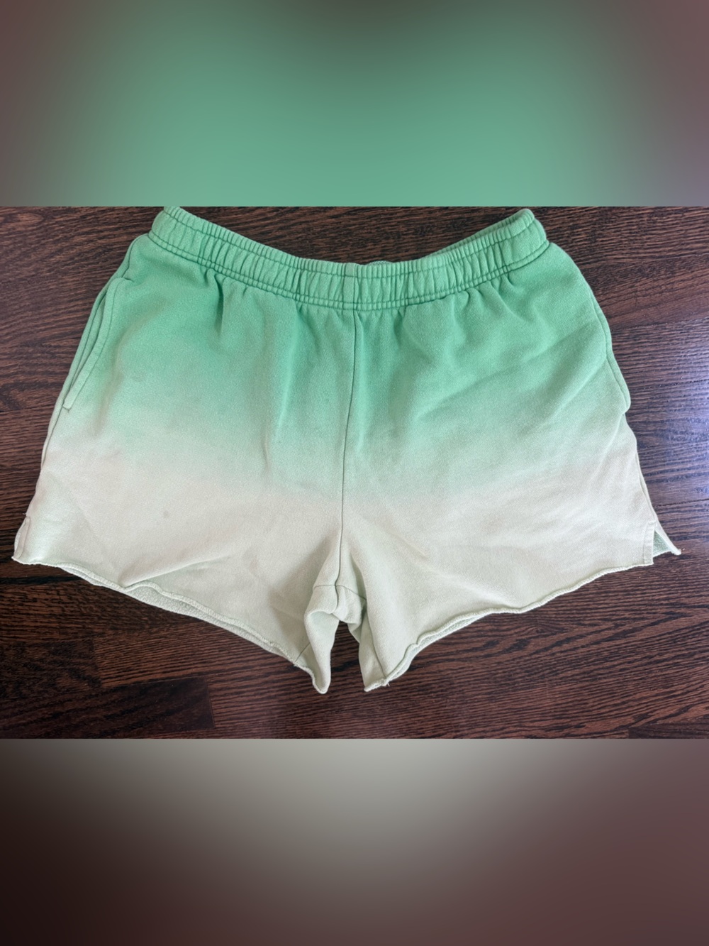 PINK Victoria's Secret Neon Green Fleece Shorts